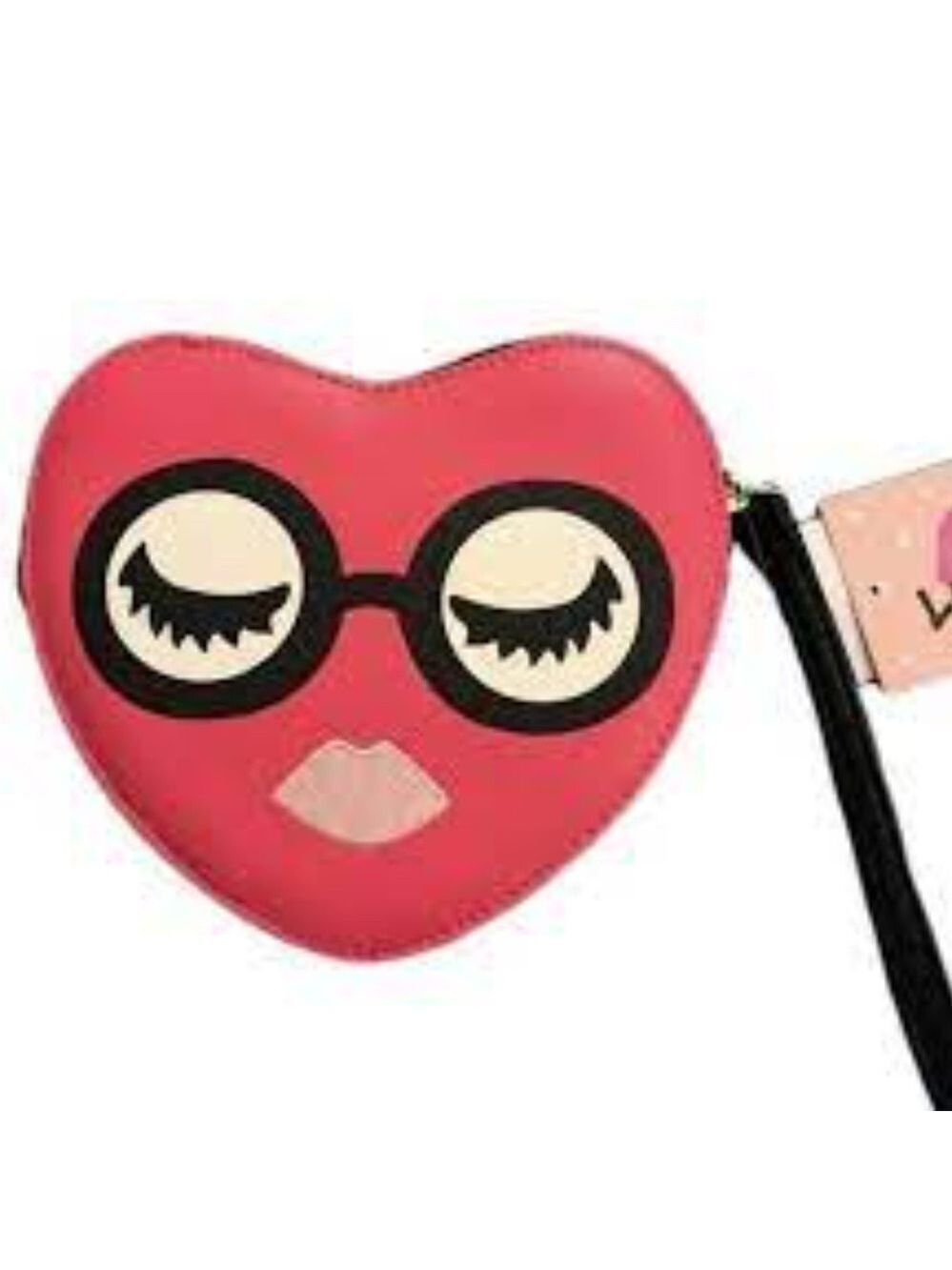 Betsey Johnson Eyes Face Heart Coin Purse Wristlet